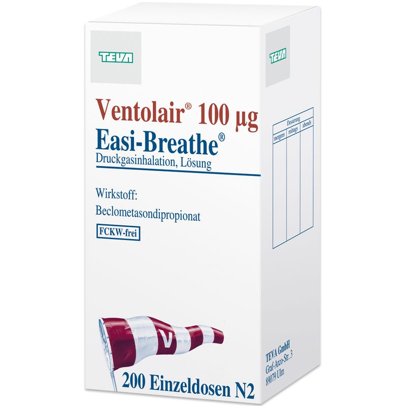 VENTOLAIR 100 g 200 Hub Easi Breathe Dos.-Aerosol