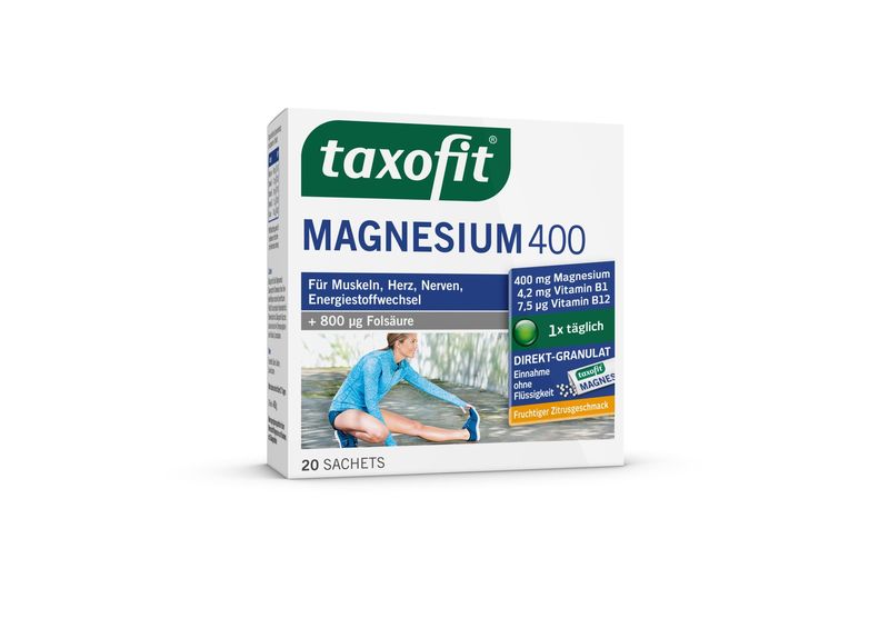 TAXOFIT Magnesium 400+B1+B6+B12+Fols�ure 800 Gran.