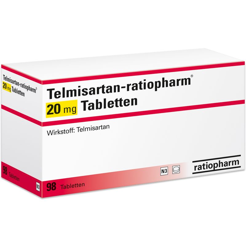 TELMISARTAN-ratiopharm 20 mg Tabletten