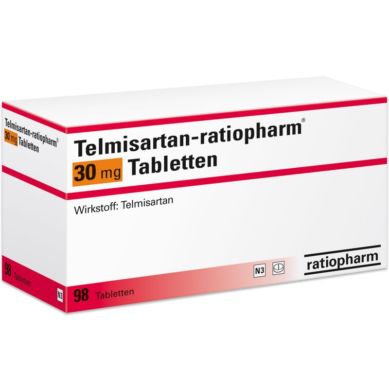 TELMISARTAN-ratiopharm 30 mg Tabletten