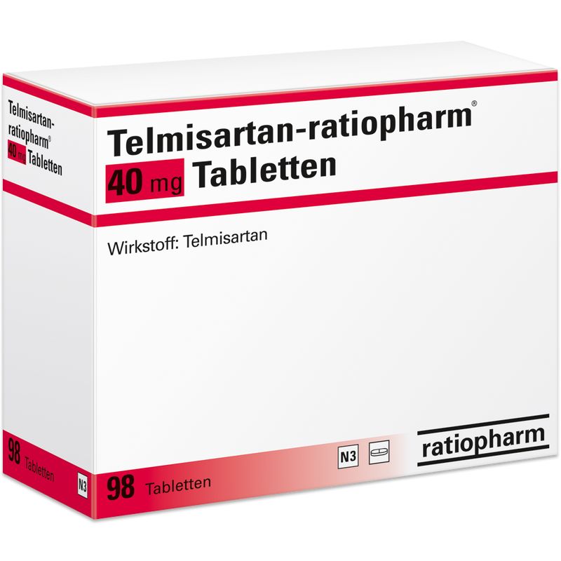 TELMISARTAN-ratiopharm 40 mg Tabletten