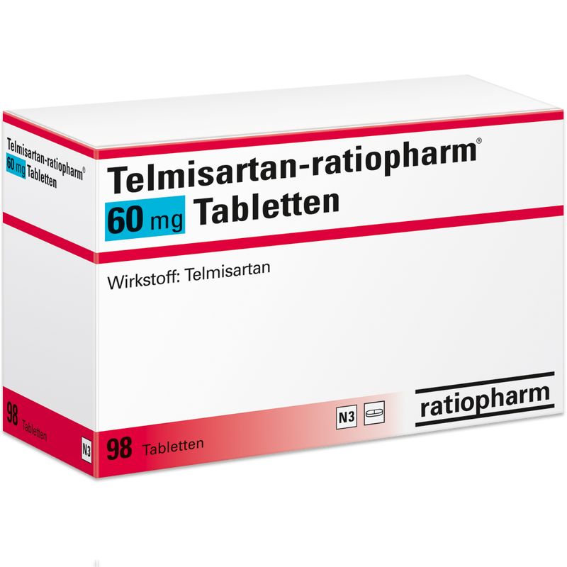 TELMISARTAN-ratiopharm 60 mg Tabletten