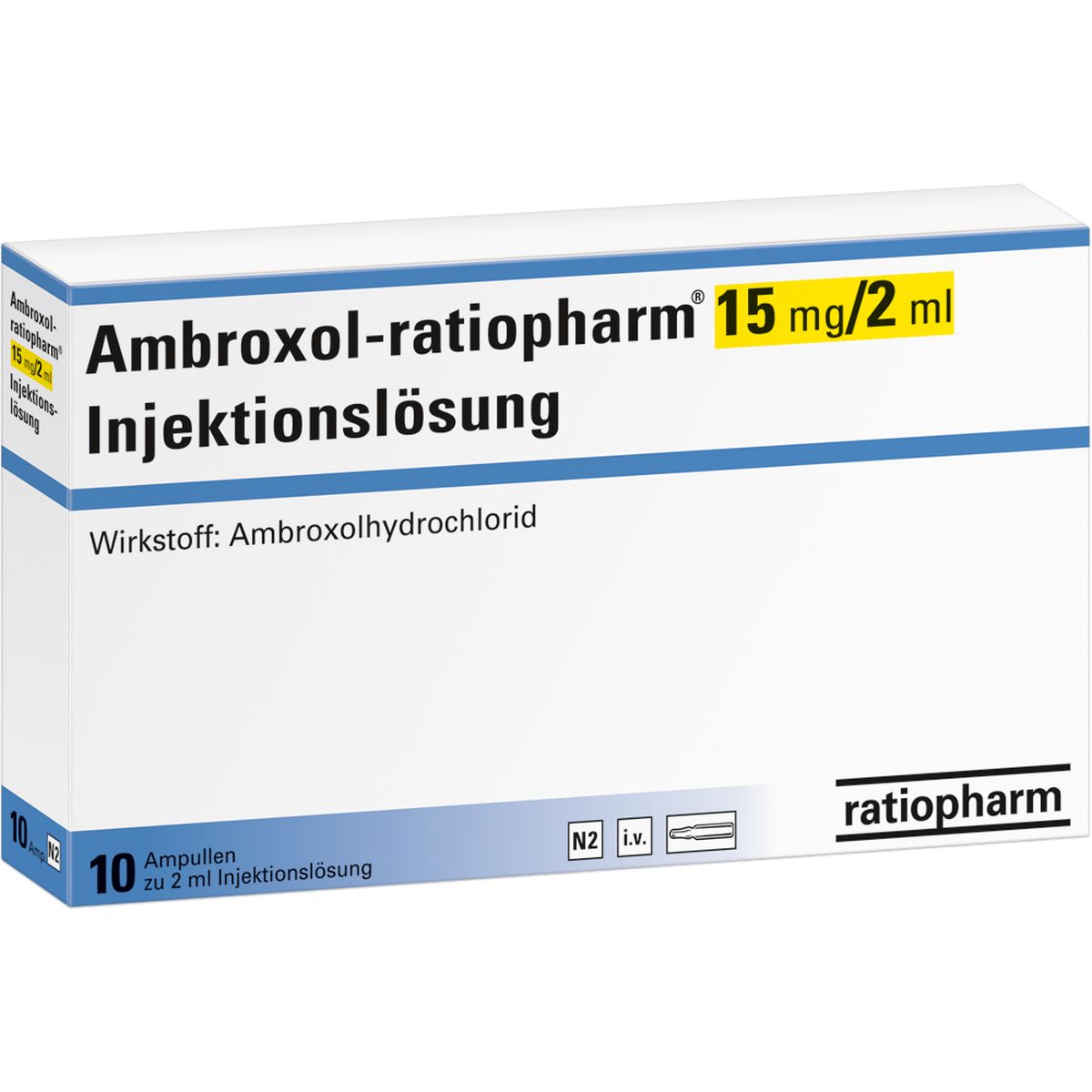 AMBROXOL-ratiopharm 15 mg/2 ml Inj.-Lsg.Ampullen