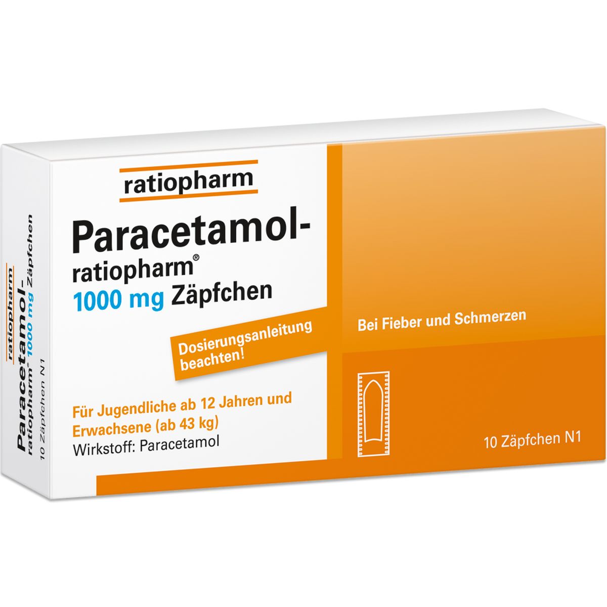 PARACETAMOL-ratiopharm 1.000 mg Z�pfchen