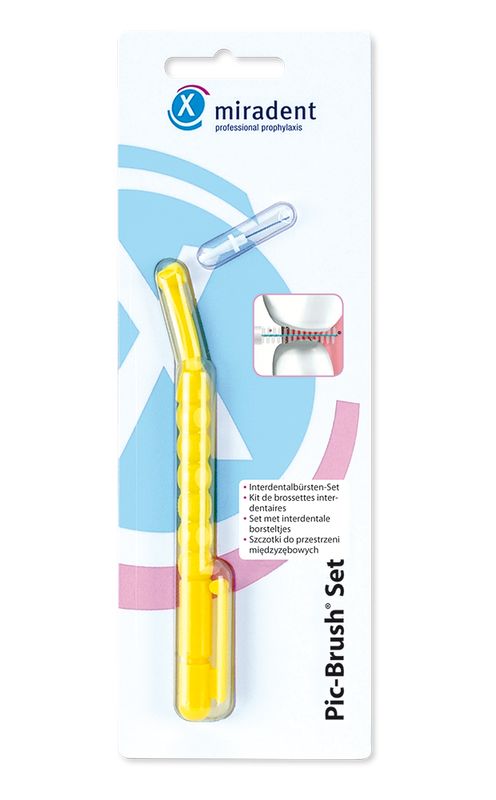 MIRADENT Interd.Pic-Brush Set gelb