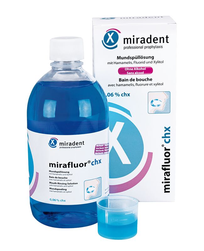 MIRADENT Mundsp�ll�sung mirafluor CHX 0,06%