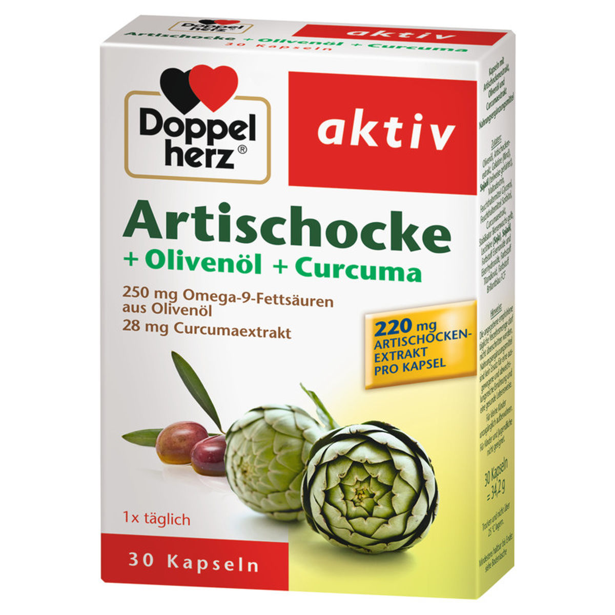 DOPPELHERZ Artischocke Curcuma+Oliven�l Kapseln