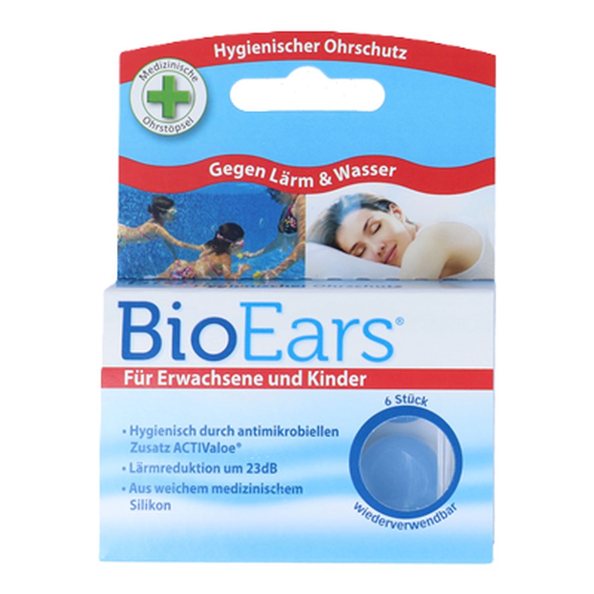 BIOEARS Silikon Ohrst�psel antimikrobielle