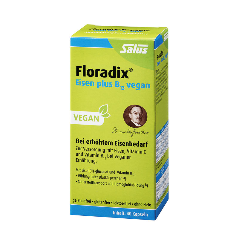 FLORADIX Eisen plus B12 vegan Kapseln