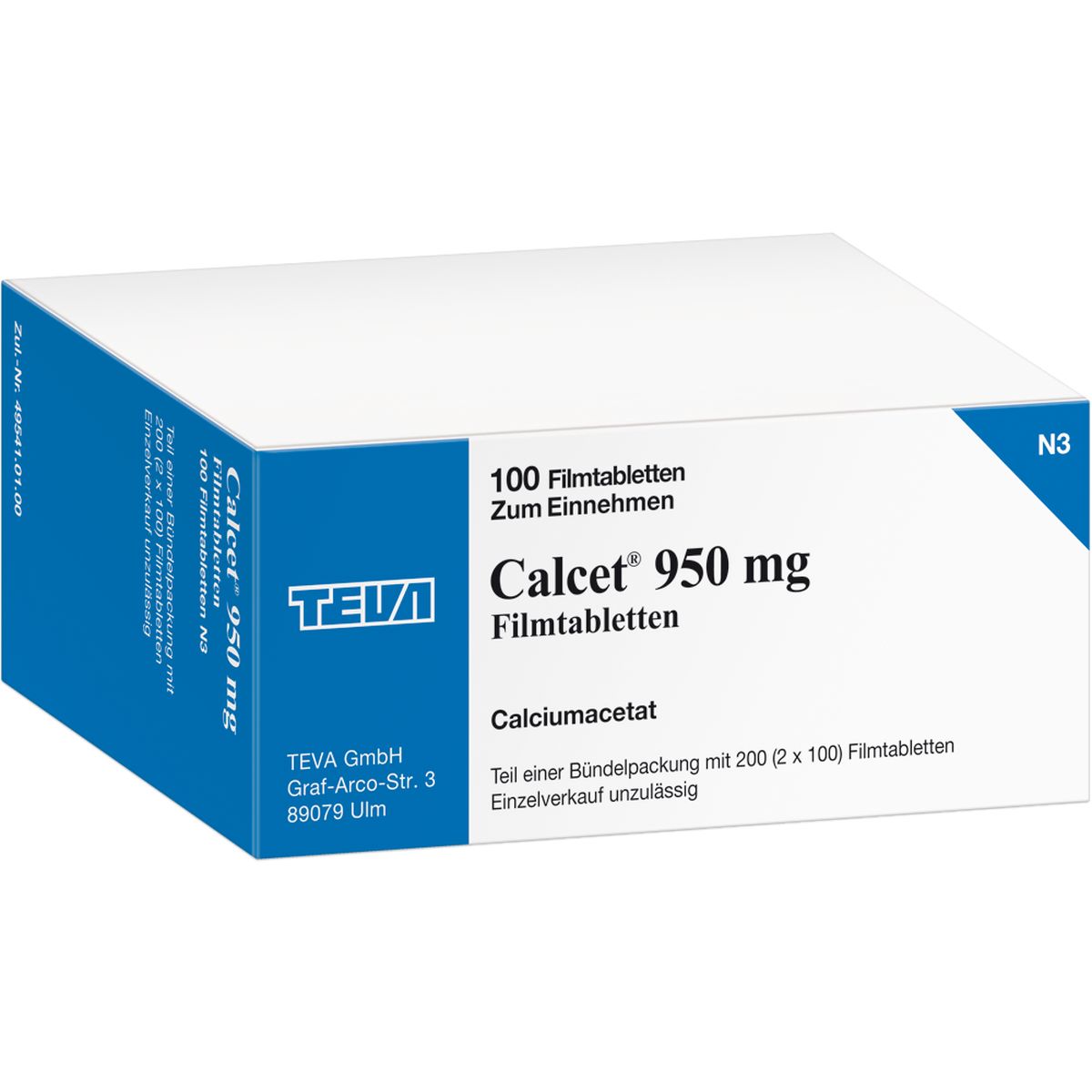 CALCET 950 mg Filmtabletten