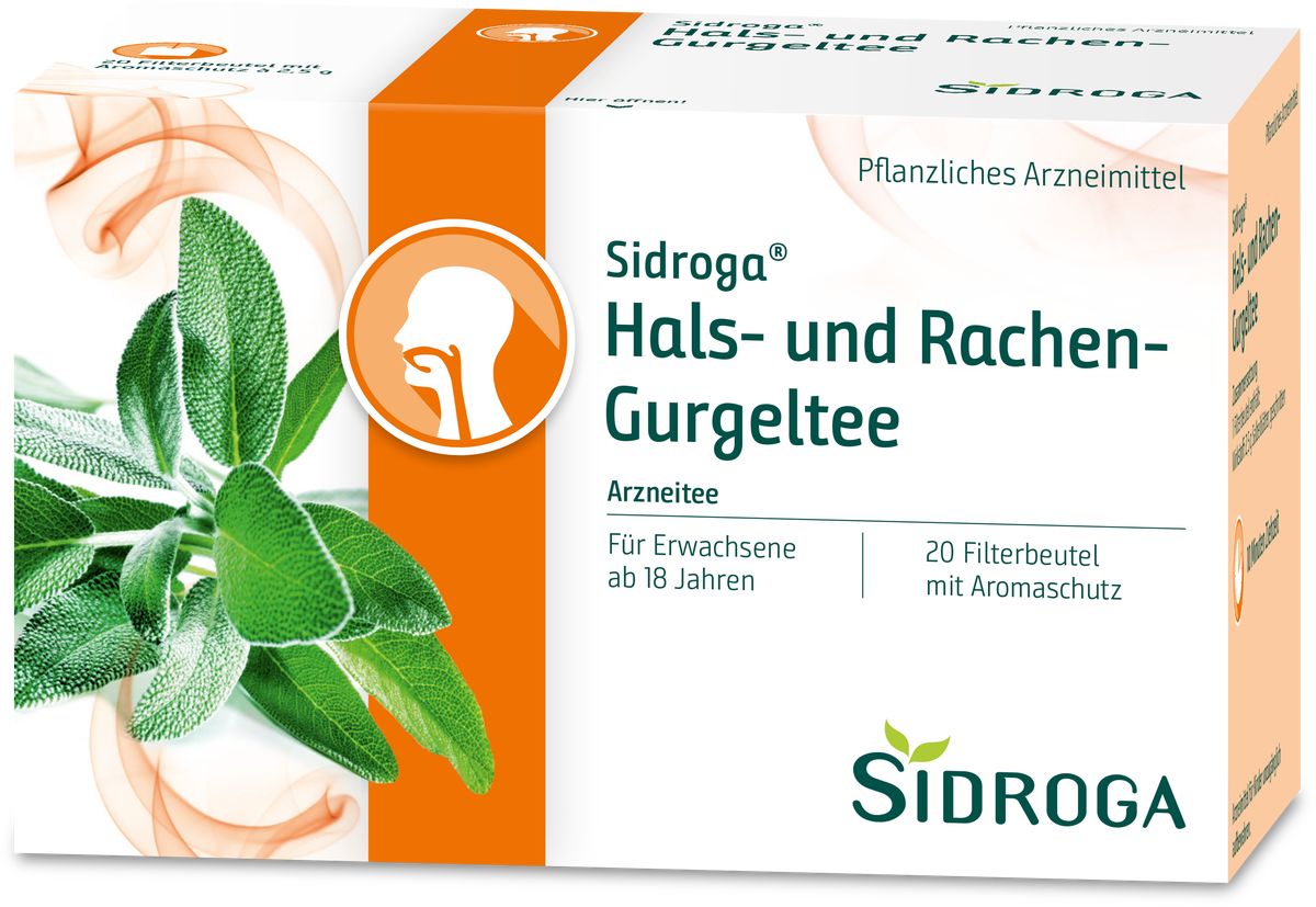 SIDROGA Hals- und Rachen-Gurgeltee Filterbeutel