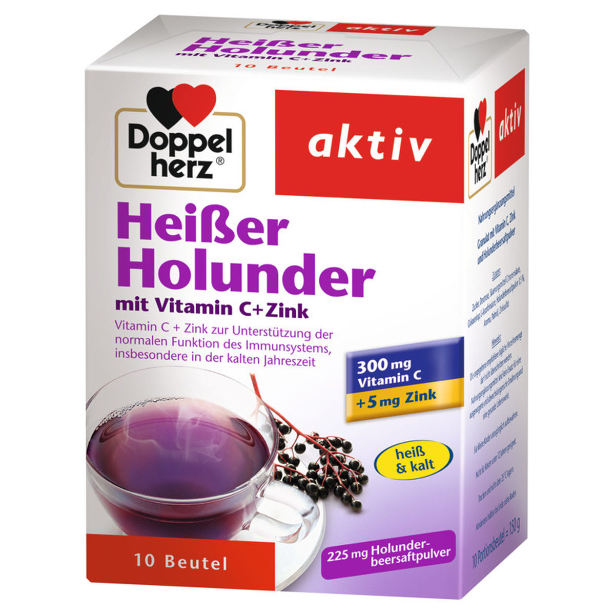 DOPPELHERZ heißer Holunder m.Vit.C+Zink Granulat