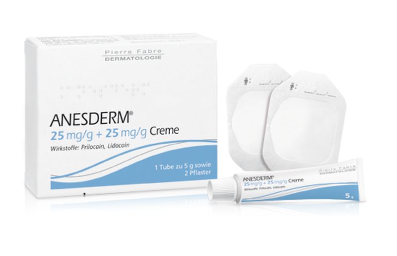 ANESDERM 25 mg/g + 25 mg/g Creme + 2 Pflaster