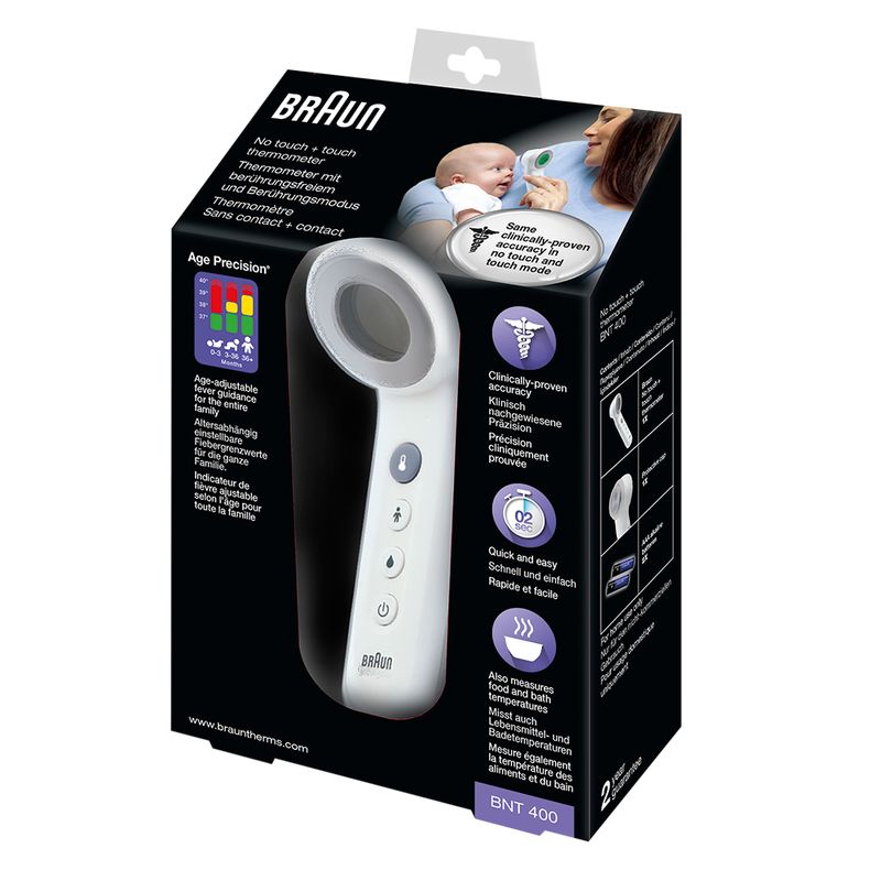 BRAUN BER�HRUNGSFREI+Stirn Thermom.AgePrecis.wei�