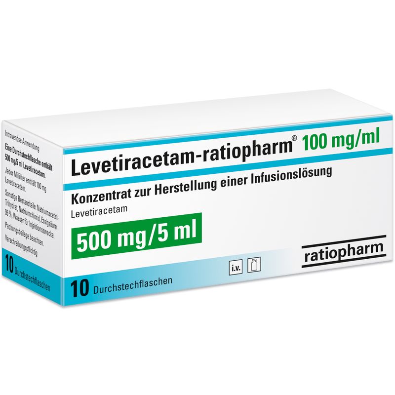 LEVETIRACETAM-ratiopharm 100mg/ml K.H.Inf.-L.500mg