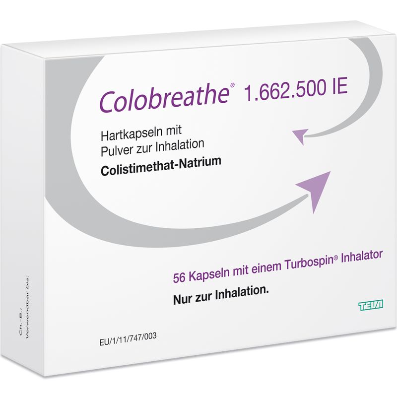 COLOBREATHE 1.662.500 I.E. Hartkaps.m.Plv.z.Inhal.