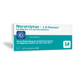 NARATRIPTAN-1A Pharma bei Migrne 2,5 mg Filmtabl.