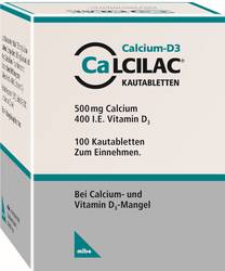 CALCILAC Kautabletten 500 mg/400 I.E.