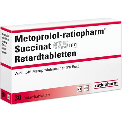 METOPROLOL-ratiopharm Succinat 47,5 mg Retardtabl.