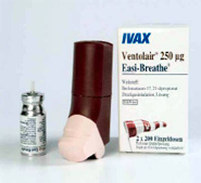 VENTOLAIR 250 µg 200 Hub Easi Breathe Dos.-Aerosol