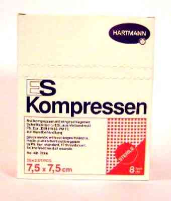 ES-KOMPRESSEN steril 7,5x7,5 cm 8fach