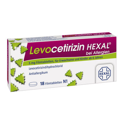 LEVOCETIRIZIN HEXAL bei Allergien 5 mg Filmtabl.