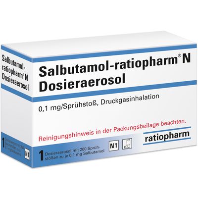 SALBUTAMOL-ratiopharm N 200 Hub Dosieraerosol