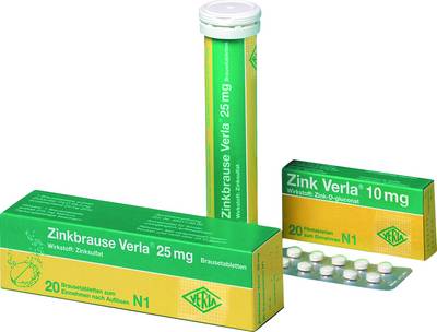 ZINKBRAUSE Verla 25 mg Brausetabletten