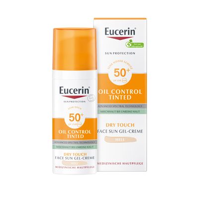 EUCERIN Sun Oil Control tinted Creme LSF 50+ hell