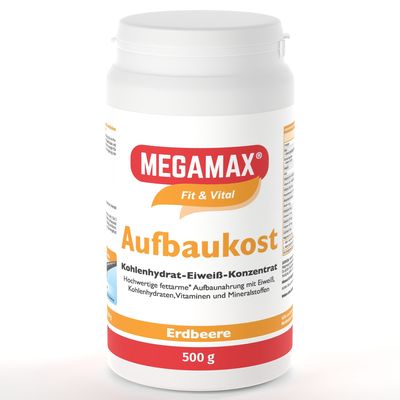 MEGAMAX Aufbaukost Erdbeere Pulver