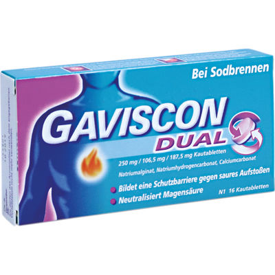 GAVISCON Dual 250mg/106,5mg/187,5mg Kautabletten