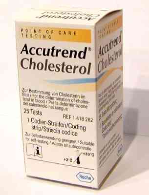 ACCUTREND Cholesterol Teststreifen