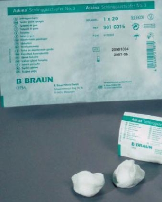 ASKINA Schlinggazetupfer pflaumengro unsteril