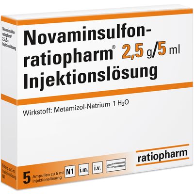 NOVAMINSULFON-ratiopharm 2,5 g/5 ml Inj.-Lsg.Amp.