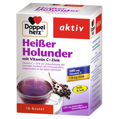 DOPPELHERZ heißer Holunder m.Vit.C+Zink Granulat